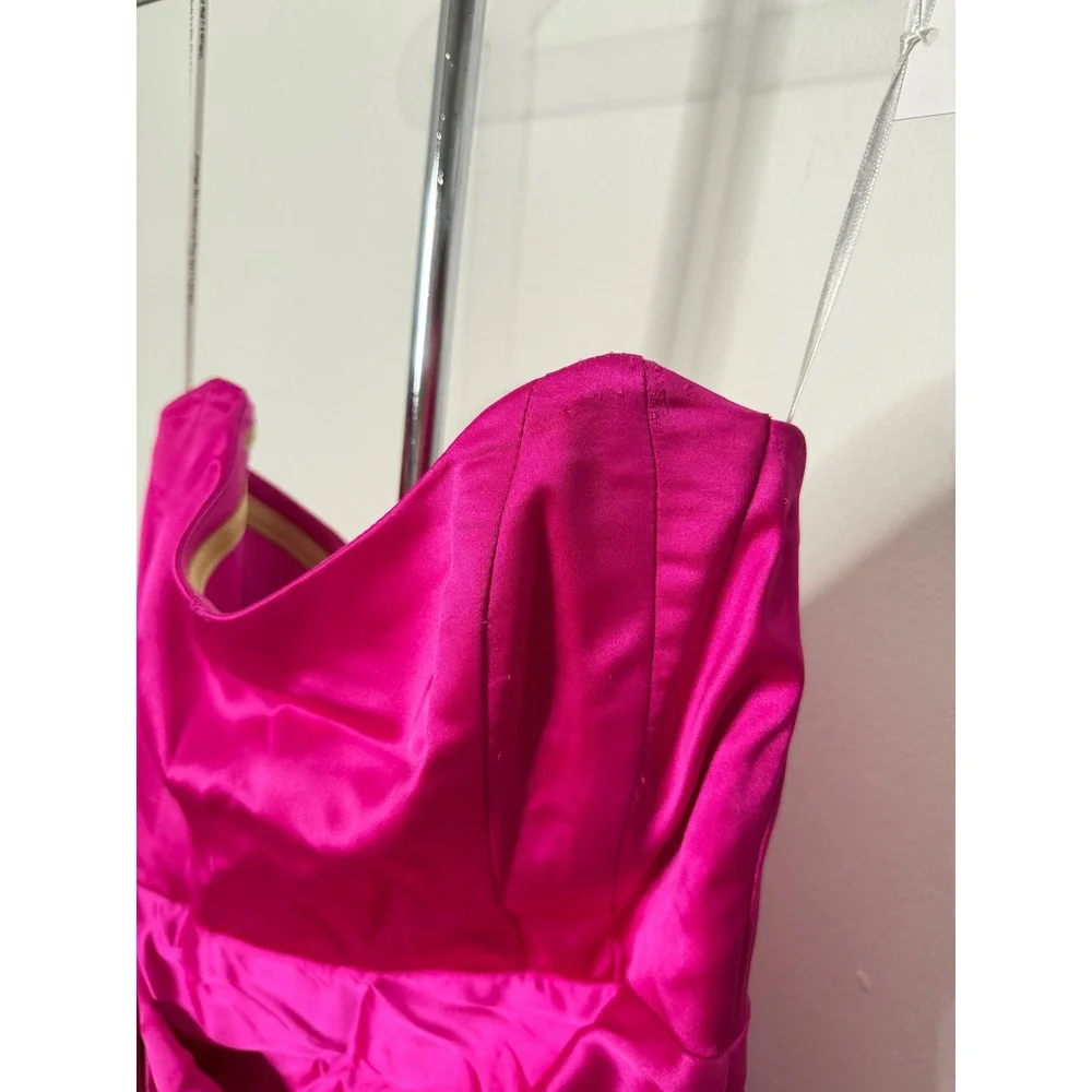 Katie May Chasing Dawn Strapless Mini Dress Electric Pink Womens Size S - Picture 4 of 10